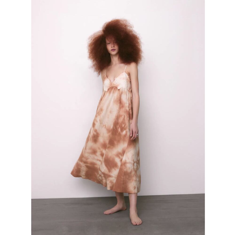 Zara Tie Dye Midi Dress Knit